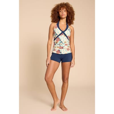 White Stuff Valley Tankini Top Ivory Multi Size: 20 | Tankinis Outlet | Dames | Blauw