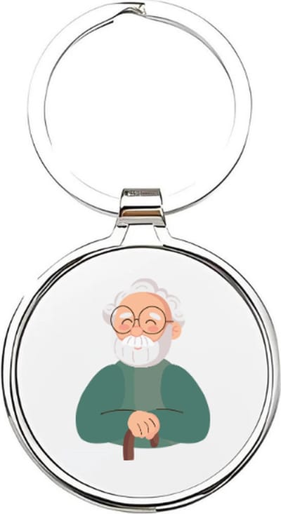 Akyol - opa Sleutelhanger - Opa - de allerliefste opa - opa sleutelhanger - grootvader sleutelhanger - sleutelhanger voor opa - familie sleutelhanger - verjaardagscadeautje - cadeau voor opa - grandfather - pake - 4 x 7,5 CM