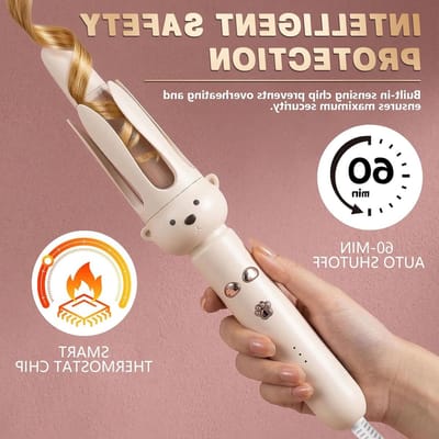 Automatische Krultang - Elektrische Haarstyler - Moeiteloos Krullen Maken - Handsfree Styling - 28 mm Vat - Zwart