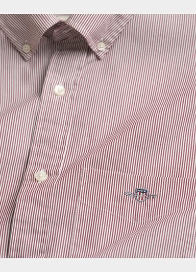 Gant Casual hemd lange mouw Rood REG CLASSIC POPLIN BANKER SHI 3000140/604