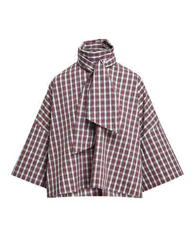 Essentiel Antwerp Pussy Bow Tie Top Tops Rood Kefir
