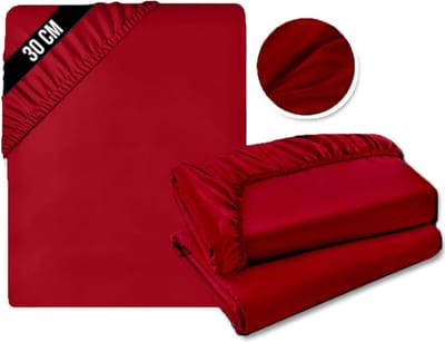 MKSS® Matrasovertrek 180x200 - Hoeslaken - Matrashoes - Super Zacht - Rood