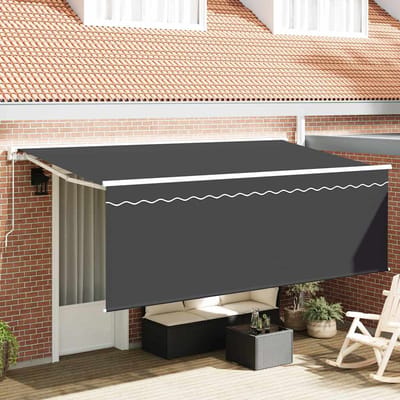vidaXL - Uitschuifbare - luifel - Crème - 350 - x - 200 - cm - Polyester - en - Aluminium