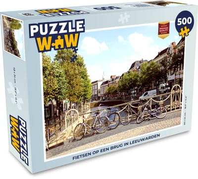 Puzzel Leeuwarden - Brug - Fiets - Legpuzzel - Puzzel 500 stukjes