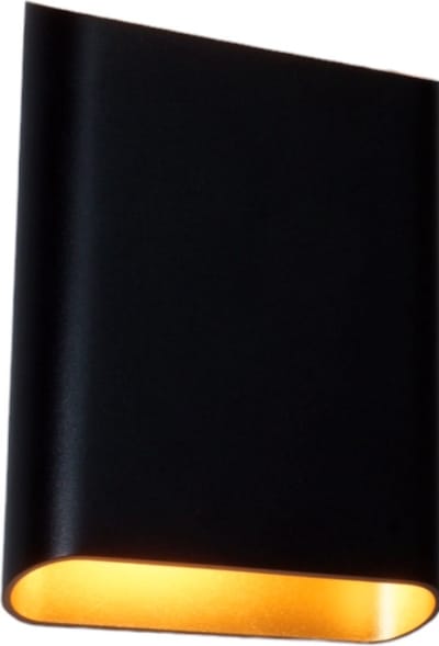 Wandlamp Diaz L - Zwart Goud Mat