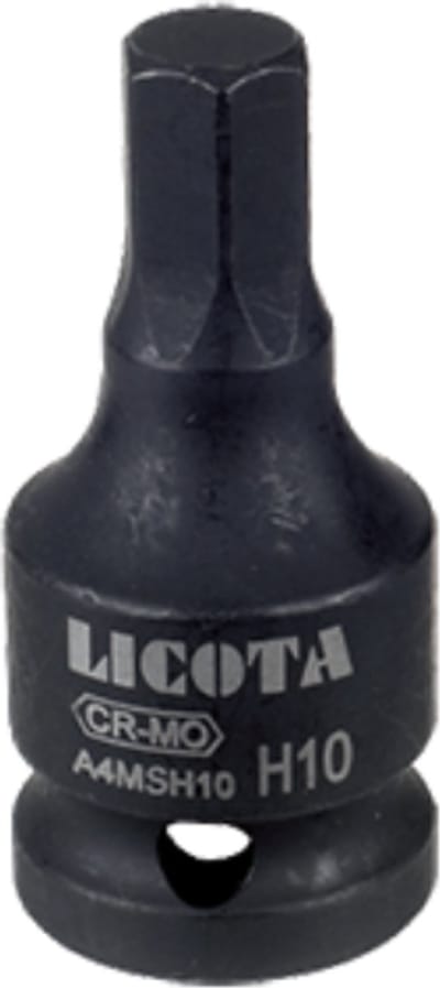 Robuuste 1/2-inch zeskantsleutel Dop H6 42mm in Cr-Mo Staal met Zwarte Fosfaatcoating – Duurzaam Gereedschap voor Nauwkeurige en Veelzijdige Schroefwerkzaamheden in Elke Werkplaats