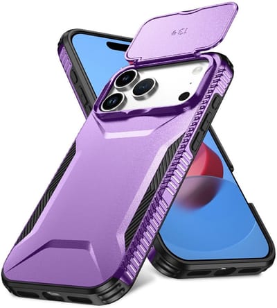 Hoesje Geschikt voor Apple iPhone 17 Pro Max | Back Cover met Camera Slider | Schokbestendige Case | Camera Cover | Stevig | Paars