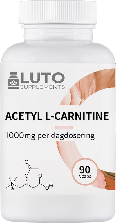 Acetyl L-Carnitine - 1000 mg per dagdosering - Hoog gedoseerd - Bio-actieve vorm van carnitine - vegan - 90 Vcaps - LUTO Supplements