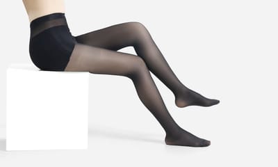 Black tights - Zwarte Panty Dames 35 Denier - Dekkend - Comfortabele Pasvorm - S/M - Zacht & Elegant