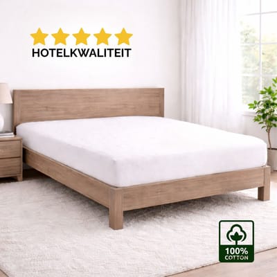 Droomtextiel Molton Hoeslaken - 120 x 200 cm - 100% Katoen - 60˚C wasbaar - Hoogwaardige kwaliteit - Perfecte Pasvorm