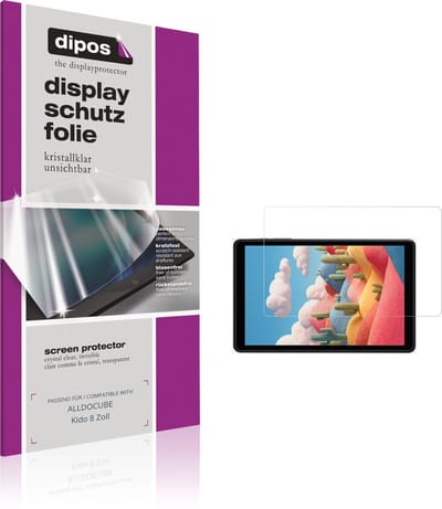 dipos – 2x Beschermfolie geschikt voor ALLDOCUBE Kido 8 Zoll | Krasbestendige & heldere Screenprotector Ultra-Thin