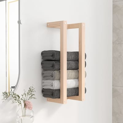 vidaXL - Handdoekenrek - 23x18x60 - cm - massief - grenenhout