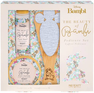 Disney Bambi Pedicure Set – Luxe Verzorgingscadeau - Wild Flower Foot Soak (75 ml), Foot Lotion (50 ml) & Bamboe Voetvijl – The Beauty of Bambi