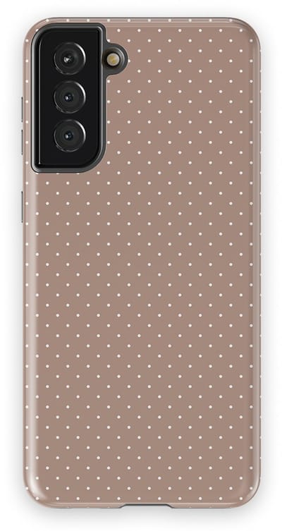 Micro Dots Tough Hoesje Samsung Galaxy S21 Plus | Geschikt Voor Mag | Stippen Motief Backcover Samsung Galaxy S21 Plus Mocha Confetti