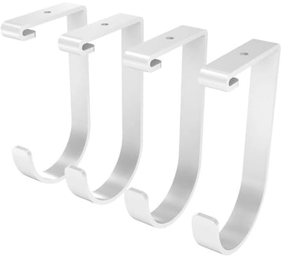 Oneay Set van 4 multifunctionele opberghaken voor fietsgereedschap, geschikt voor plafond- en wandplanken in garages.