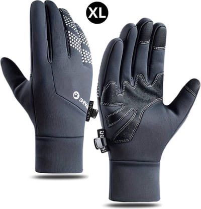 Bovista Winterhandschoen - Handschoenen - Touchscreen Handschoenen - Wielrenhandschoenen - Fietshandschoenen - Winter - Grijs - Maat XL