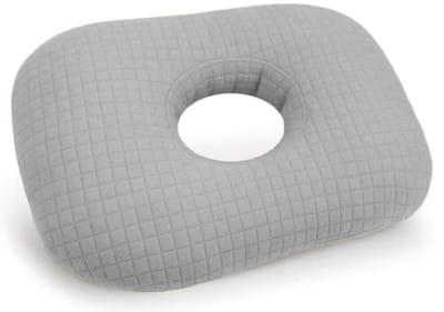 Oorkussen - Piercing Kussen - Donut Kussen met Gat voor Piercing Verzorging - Hoofdkussen Zijslaper - Ringkussen - Oorpijn Verlichten - Voor Iedere Slaaphouding - Orthopedisch Hoofdkussen - Oordoppen Slapen - Hoofd Kussen - Zijslaapkussen - Grijs