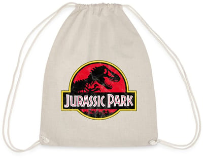 Jurassic Park Klassiek Logo In Rood Met T-Rex Gymtas