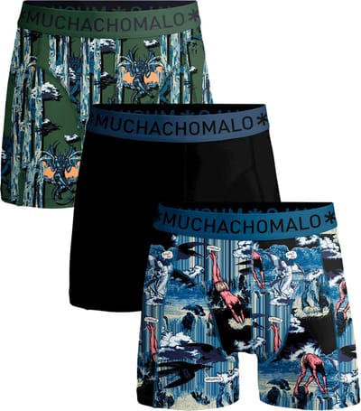 Muchachomalo-3-pack onderbroeken voor mannen-Elastisch Katoen-Boxershorts