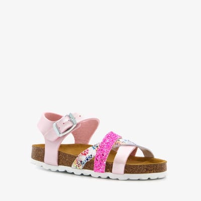 Hush Puppies meisjes bio sandalen met glitters roze - Maat 24