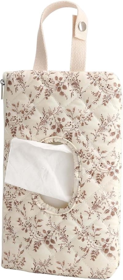 Babydoekjes Dispenser - Herbruikbare Tas - Draagbaar Onderweg - Met Elastische Gesp - 20 x 10 cm - Grijs