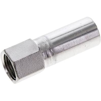 Perskoppeling - 22mm Buiseinde & Rp 1/2'' Persmof - RVS