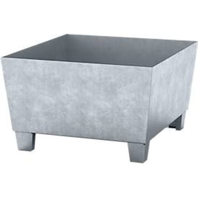 Opvangbak ASECOS, staal, met vorkheftruckschoenen, 200 lb 815 x D 840 x H 473 mm, gegalvaniseerd