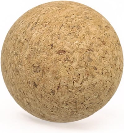 Cork Massagebal van 60 mm voor Voeten, Spiermassage, Weefselmassage en Ontspanning van Rug en Schouders