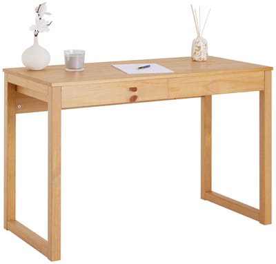 Bureau NOAH met 2 lades van massief hout - eikenkleuren