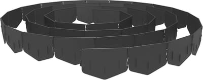 20 Stuks Gazonrand Kunststof, elk 20x14cm, Verdikt PP Palissades, Weerbestendig Gazonrandstenen, Modulaire Vijfhoekige Tuinrand, Eenvoudig Inslagen voor Tuin, Maairand en Hekken (totaal 4m), NAIZY