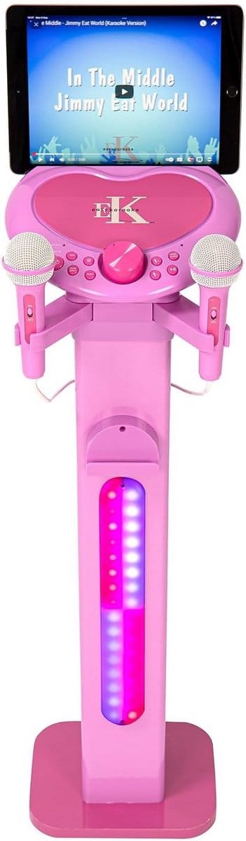 Kinder Karaoke Machine met Voetstuk en Bluetooth - Roze