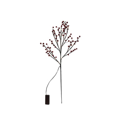 Svenska Living kunsttak frosted berry 20LED decoratie 75cm rood.