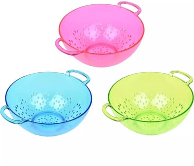 Benson Rond plastic vergiet - ø 15 cm - kleurrijke mix - blauw, geel, roze