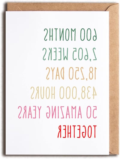 Verjaardagskaart - Huwelijksjubileum - Speciale gelegenheid - Met envelop - 17.78 x 12.7 cm - Niet gespecificeerd