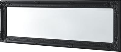 Wandspiegel Livorno met barok lijst 132x42x3,5 cm zwart