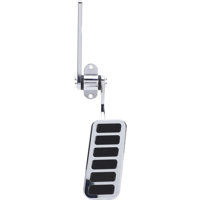 Pédale d'accélérateur universelle en aluminium poli 4,5 pouces X 2 pouces Ensemble de pédale d'accélérateur pour voitures classiques Hot white