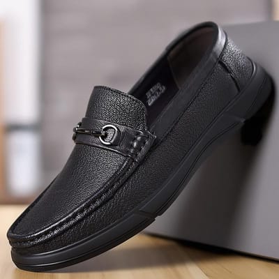 Heren Doudou Schoenen Instappers Leer Brits Rijden Schapenvacht Herenschoenen Zachte Zool Casual Luie Schoenen Heren Lente en Zomer Nieuw 44 gray
