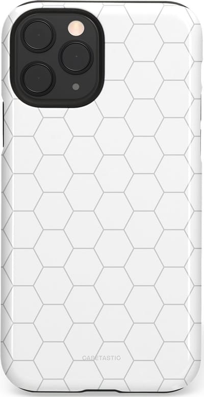 Casetastic Hoesje Geschikt voor Apple iPhone 11 Pro - Stijlvolle Beschermende Duo-layer Case - Zilverraat