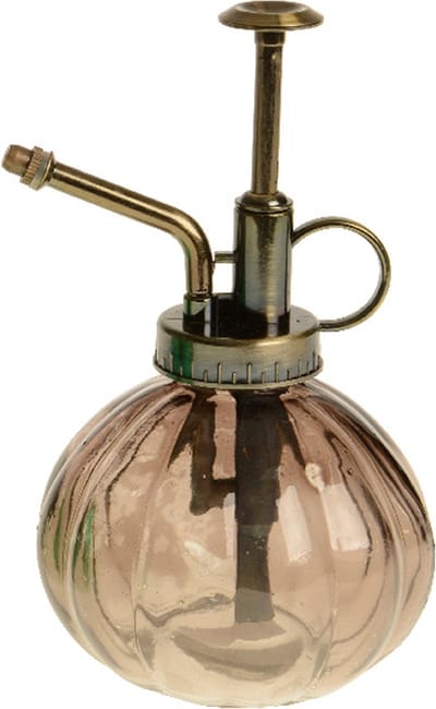 Decoris Plantenspuit/vernevelaar van glas - 200 ml - bruin - 9 x 10 x 15 cm