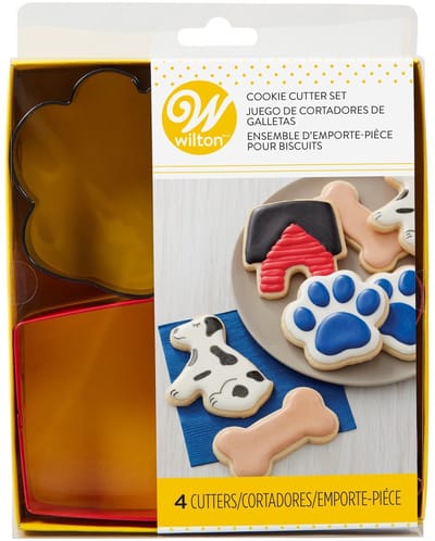 Wilton Uitsteekvormpjes - Huisdieren - Kunststof - Koekvormpjes - Set van 4
