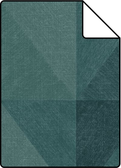 Proefstaal Origin Wallcoverings behang grafisch 3D motief petrolgroen - 26.5 x 21 cm - 347895-S