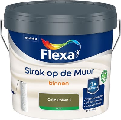 Flexa - Strak Op De Muur Binnen Mat - Calm Colour 1 - Mengverf - 5 L