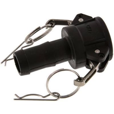 Camlock DN 25 (1'') Koppeling Polypropyleen met slangpilaar (25 mm) Type C MIL-C-27487