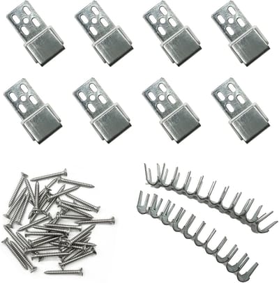 Set van 8 Sofa Veer Klemmen voor Meubelherstel - Inclusief Clips en Spijkers voor Bank en Stoel Bekleding
