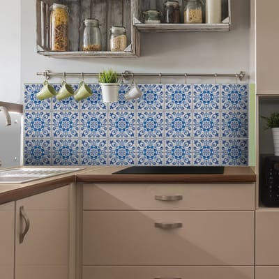 Muurstickers - Zelfklevende tegelmuurstickers voor keuken en badkamer - 9 Delft Breda tegelstickers - 9 stickers 10x10cm