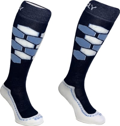 Hingly Skisokken HexaSki Blauw-Wit 35-38