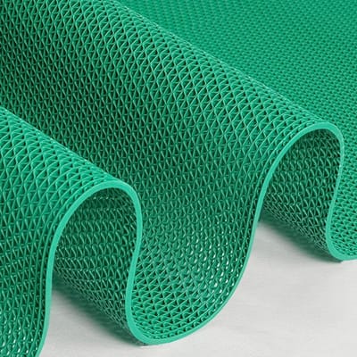 Douche Antislip Mat - Vloerbescherming - Veilig Douchen - Met Afvoer Gaten - 0.9x10m - Groen