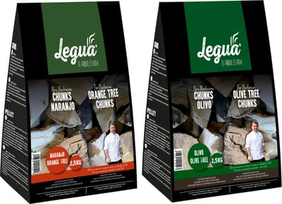Legua Rookchunks Duo – Sinaasappel & Olijf | Duurzaam BBQ Hout | Voordeelpakket 5 kg