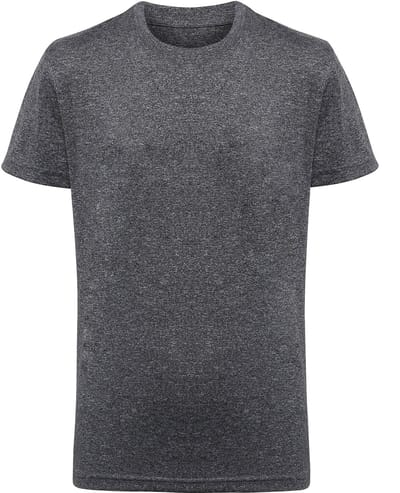 TriDri Kids Performance T-Shirt TR10B - Black Melange - 3/4