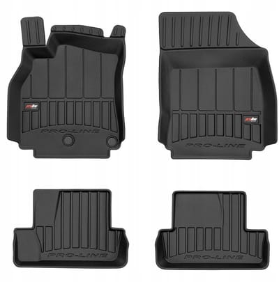 FROGUM PROLINE Automatten - Geschikt voor RENAULT MEGANE III COUPE (2008-2015) - 4-delig - TPE Rubber - Zwart